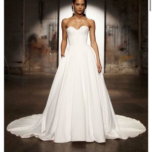 White Strapless Gown KAT Luv Bridal Wedding Gown